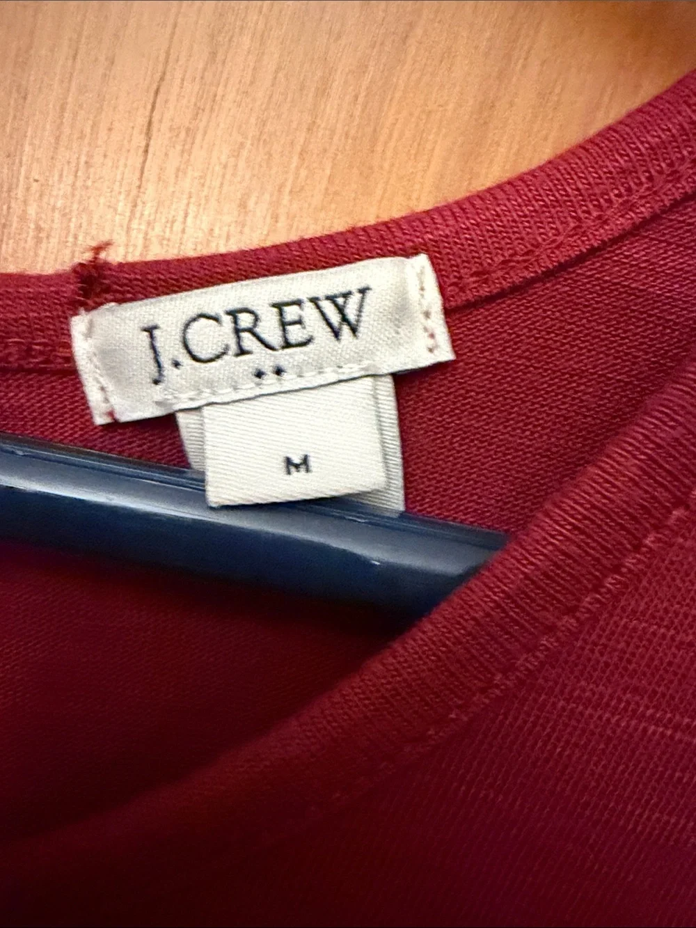 J Crew Sleeveless Layered-Hem Tank Top - Burgundy Red
